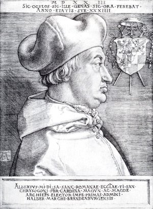 Albrecht Durer - Cardinal Albrecht Of Brandenburg (or The Great Cardinal)