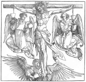 Christ on the Cross with Three Angels