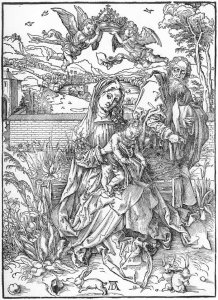 Holy Family with Three Hares