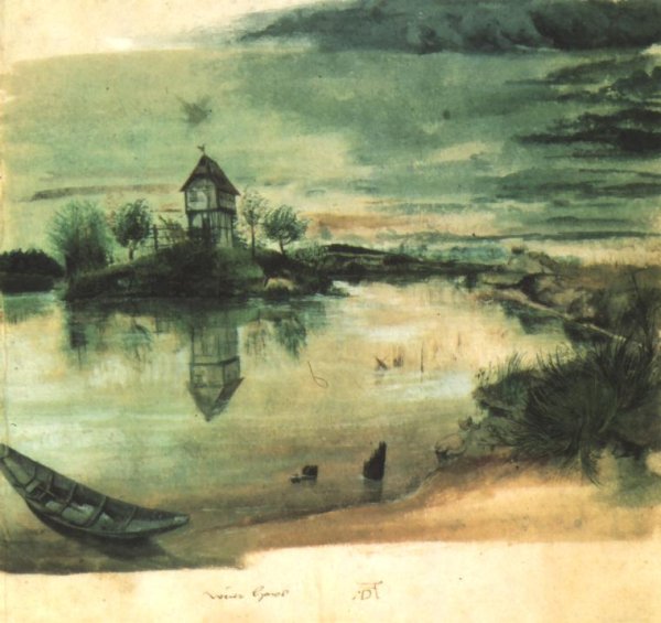 House on an Island in a Pond