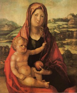 Virgin and Child before a Landscape