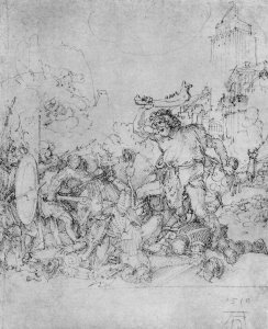 Design for the Fugger Chapel in Augsburg Samson fighting the Philistines 2