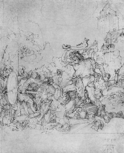 Design for the Fugger Chapel in Augsburg Samson fighting the Philistines 2