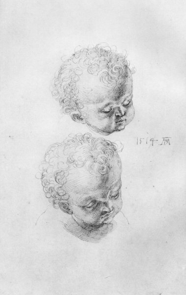 Study sheets with children's heads