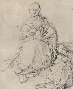 Study sheet with Mary and Child