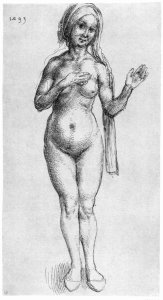 Female Nude (With Headcloth And Slippers)